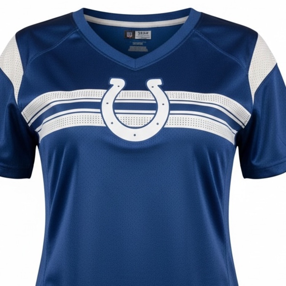 NFL Indianapolis Colts Jersey, Graphic, NWOT, Horseshoe, Sz XL, slim cut, mesh - Picture 2 of 11